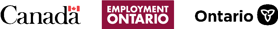 Logos for Government of Canada, Employment Ontario, and Government of Ontario
